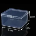 Small transparent plastic square box for jewelry storage and accessories, 5.5x5.5x3.5cm - 5535 Square Box (5.5*5.5*3.5cm) / Clear