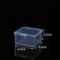 Small transparent plastic square box for jewelry storage and organizer 6.5cm x 3.5cm - 3565 Square Box (6.5*6.5*3.5cm) / Clear