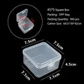 Portable transparent plastic mini square box for jewelry storage and small accessories - 4575 Square Box (7.5*7.5*4.5cm) / Clear