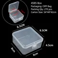 Mini transparent plastic square storage box for jewelry and small accessories, 8.5x8x4.5cm - 4585 Square Box (8.5*8.5*4.5cm) / Clear