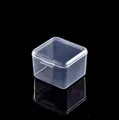 Mini clear plastic jewelry storage box size 3.4x3.3x2.3cm for portable use - 3.4 Square Box (3.4*3.4*2.3cm) / Clear