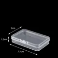 Small transparent plastic storage box for jewelry accessories 7.5x5x1.5cm size - 1575 Rectangular Box (7.5*5*1.5cm) / Clear