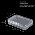 Clear mini plastic storage box with snap lid measures 6.5x4.5x1.5cm for jewelry - 1565 Rectangular Box (6.5*4.5*1.5cm) / Clear