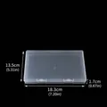Transparent plastic organizer box for jewelry and accessories, 18.3 x 13.5 x 1.7 cm size - B02 Empty Box (18.3*13.5*1.7cm) / Clear