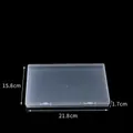 B03 Transparent plastic jewelry storage box 21.8x15.8x1.7cm - B03 Empty Box (21.8*15.8*1.7cm) / Clear