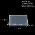 Transparent rectangular plastic storage box 15.6x11.3x1.7cm for jewelry - B01 Empty Box (15.6*11.3*1.7cm)