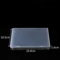 Transparent flat plastic organizer box for jewelry crafts with 18.5x25.8cm measurements - B04 Empty Box (25.8*18.5*1.7cm)