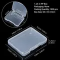 Small transparent plastic storage box for jewelry and tiny accessories with lid closure - 1.25 Type Small PP Box (6.8*5.2*1.25cm)