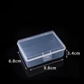 Small transparent plastic storage box for jewelry with dimensions 9.8x6.8x3.4cm - 9735 Rectangular Box (9.8*6.8*3.4cm)