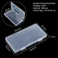 Clear plastic storage box with double buckle for jewelry and small items - Double Buckle Transparent Empty Box (16.5*8.7*1.7cm)