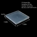 Clear square plastic organizer box 18.5x18.5x1.7cm for jewelry storage and hardware - F14 Square Box (18.5*18.5*1.8cm)