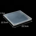 Transparent square plastic storage box for jewelry and small accessories 22.5cm - F15 Square Box (22.5*22.5*1.8cm)