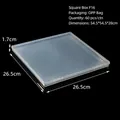 Transparent plastic square storage container with dimensions 26.5x26.5x1.7cm for crafts - F16 Square Box (26.5*26.5*1.8cm)