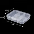 Compact mini transparent rectangular plastic storage box for jewelry and small items 7x5.5x1.5cm - 1570 Rectangular Box (7*5.5*1.5cm)
