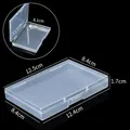 Clear transparent plastic storage box for jewelry and earplugs 12.5 x 8.4 x 1.7 cm - Large New Single Grid Type B (12.5*8.5*1.8cm)