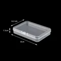 Transparent plastic mini storage box for jewelry and accessories size 8x6.2x1.5cm - 1580 Rectangular Box (8*6.2*1.5cm)