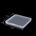 Clear plastic square storage box 11.5x11.5x1.5cm for jewelry accessories and earplugs - 15115 Square Box (11.5*11.5*1.5cm)
