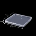 Transparent square plastic storage box for jewelry with 12.5x12.5x1.5cm measurements - 15125 Square Box (12.5*12.5*1.5cm)