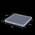 Clear square plastic storage case 20x20x1.5cm with slim profile and secure latch closure - 15200 Square Box (20*20*1.5cm)