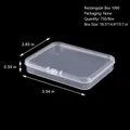 Clear plastic small rectangular storage box for jewelry earplugs and mini accessories - 1590 Rectangular Box (9*7.2*1.5cm)