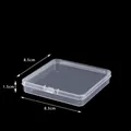 Square transparent plastic storage box for jewelry and earplugs measuring 8.5x8.5x1.5cm - 1585 Square Box (8.5*8.5*1.5cm)