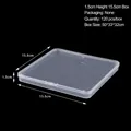 Transparent square plastic jewelry organizer case 15.5x15.5x1.5cm for small items - 15155 Square Box (15.5*15.5*1.5cm)
