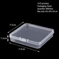 Clear plastic square organizer box for jewelry and small accessories, 7.5x7.5x1.5cm - 1575 Square Box (7.5*7.5*1.5cm)