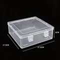 Square transparent plastic storage box for jewelry with dimensions 17.5x17.5x6cm - 5524 Empty Box (17.5*17.5*6cm)