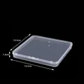 Clear square plastic storage box measuring 13.5x13.5x1.5cm for jewelry - 15135 Square Box (13.5*13.5*1.5cm)