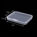 Mini transparent plastic storage box for small jewelry items with 10x7.7x1.5cm size - 15100 Rectangular Box (10*7.7*1.5cm)