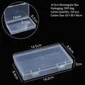 Transparent rectangular plastic storage box for jewelry and small item organization - 14.5 Rectangular Box (14.5*8.8*3cm)