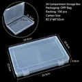 Transparent plastic storage box for jewelry and small items with dimensions 24x16x3cm - 24 Rectangular Box (24*16*3.1cm)