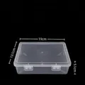 Clear plastic storage box organizer for jewelry and small accessories 19x13.1x5.1cm - 1950 File Box (19*13.7*5.1cm) / Clear