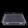 Transparent plastic storage box for jewelry and office supplies, 27.2x19.7x5cm - 2750 File Box (27.2*19.7*5cm) / Clear