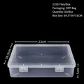 Clear transparent plastic storage organizer box for jewelry and crafts, 23x16.5x5cm size - 2350 File Box (23*16.5*5cm) / Clear