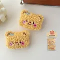SKU-variant van schattige gele pluche beer broche voor tassen, 7,5x5,5 cm - 1# Schattige Crème Gele Berenbroche Paar