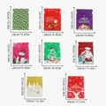 Sortiment an Weihnachts-Geschenkbeuteln mit Kordelzug in verschiedenen Größen und Motiven - Gemischtes Stilset (Set 22)