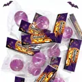 Luminous purple Halloween squishy toys with pumpkin cards in clear packaging bags - 5.5cm Maltose Header Bag Pack / Purple Bat