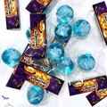 Blue luminous Halloween ghost squishy stress ball toy with pumpkin packaging header - 5.5cm Maltose Header Bag Pack / Blue Ghost