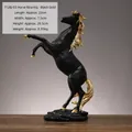 Elegant black and gold resin horse figurine for home or office decor, 29.5cm height - Success Horse Statue (7128J-03) / Black & Gold
