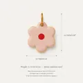 Pendentif fleur rose minimaliste en acier inoxydable doré pour création bijoux DIY - Pendentif Fleur Marron (10) / Marron