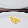 9x6mm yellow lacquer lily of the valley acrylic flower beads for DIY jewelry making - Sold per piece / Dark Yellow