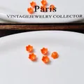 9x6mm orange Lily of the Valley acrylic beads for DIY jewelry making and crafts - Sold per piece / Orange