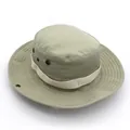 Cappello boonie outdoor kaki resistente con fori traspiranti e tesa protettiva dal sole - Taglia Unica L (58-60cm) / Bianco latte