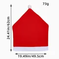 Housse de chaise de Noël rouge et blanche en intissé, taille 24,41x19,49 pouces - Housse de Chaise en Tissu Gratté
