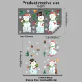 Adesivi per finestre pupazzo di neve Natale 22 pezzi 3 fogli guida taglie - Collage di Pupazzo di Neve (JDT-X89)