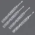 Elegante zilveren haarschuifjes met rechthoekige sprankelende zirkonia steentjes - Daily versatile hair clips 4 pack hs-j6756s-2