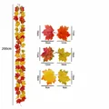Gedetailleerde afmetingen van 200 cm kunstmatige herfst esdoornblad slinger decor - 26-Kops Gradiënt Ahornblad Slinger (7) / 200cm