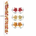 Kunstmatige herfst esdoornblad slinger van 200 cm met gedetailleerde bladspecificaties - 21-Kops Herfst Ahorn Stijl (8) / 200cm