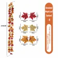 Kunstmatige herfst esdoornblad slinger van 200 cm met gedetailleerde bladspecificaties - 21-Kops Herfst Ahorn Stijl (8) / 200cm